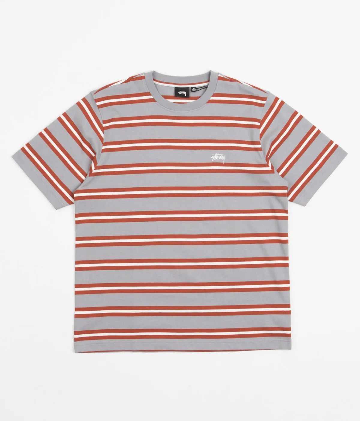 Stussy Multi Stripe T-Shirt - Grey