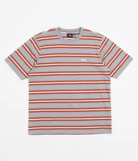 Stussy Multi Stripe T-Shirt - Grey