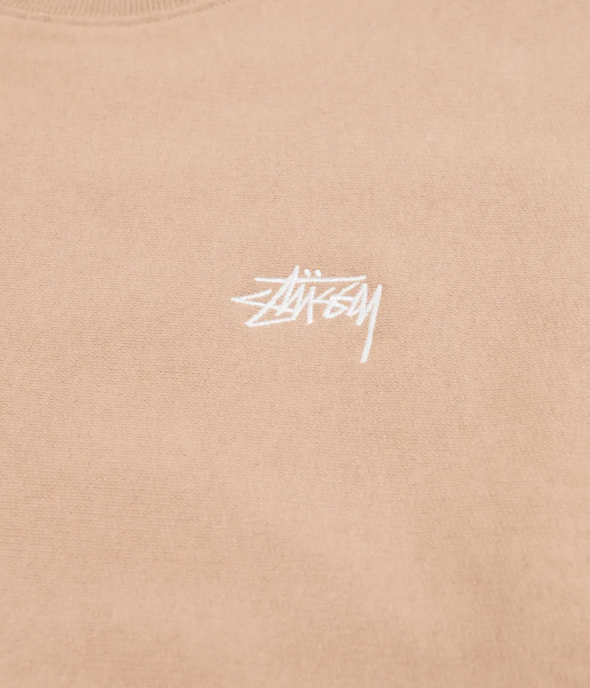 Stussy Stock Logo Crewneck Sweatshirt - Tan