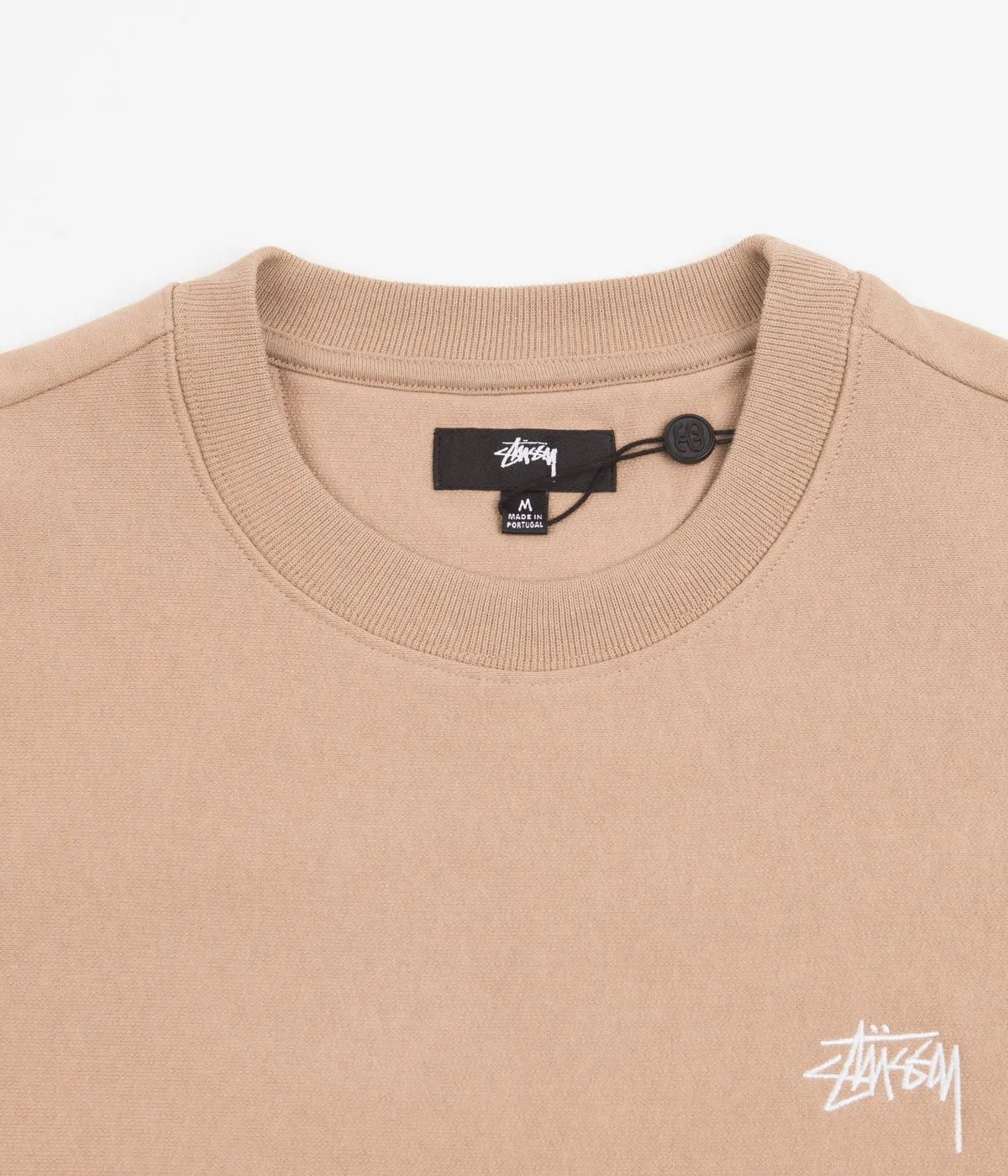 Stussy Stock Logo Crewneck Sweatshirt - Tan