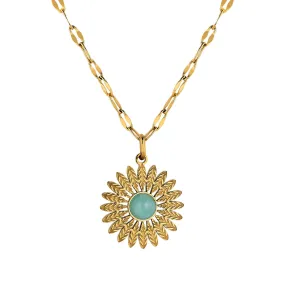 Sunflower Pendant Necklace