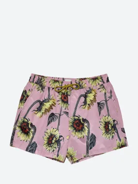 Sunflower Print Swim Shorts