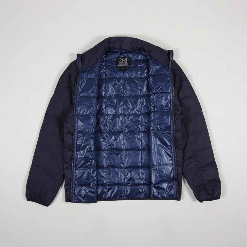 Taion High Neck Zip Down Jacket Navy