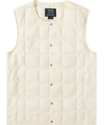 Taion Men's Crew Neck Down Vest