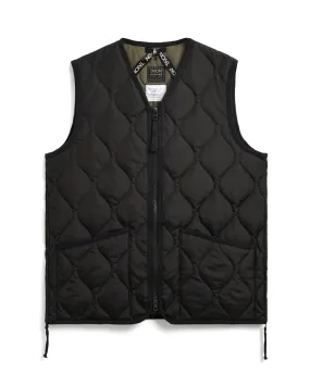 Taion - Military Zip V-Neck Down Vest - Black