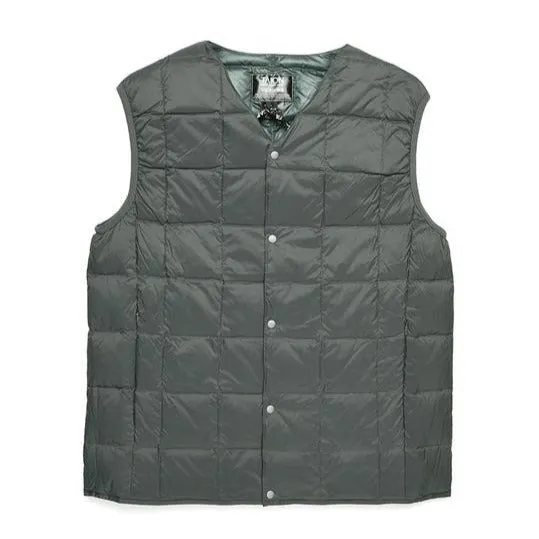 Taion V Button Down Vest - Charcoal