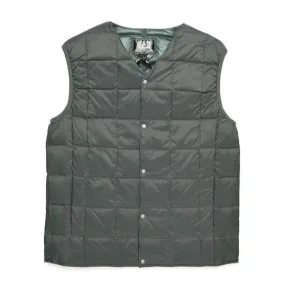 Taion V Button Down Vest - Charcoal