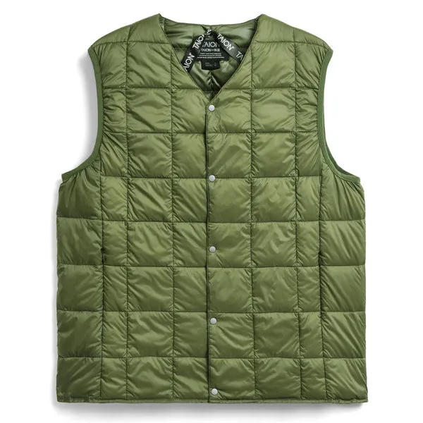 Taion V Button Vest - Olive