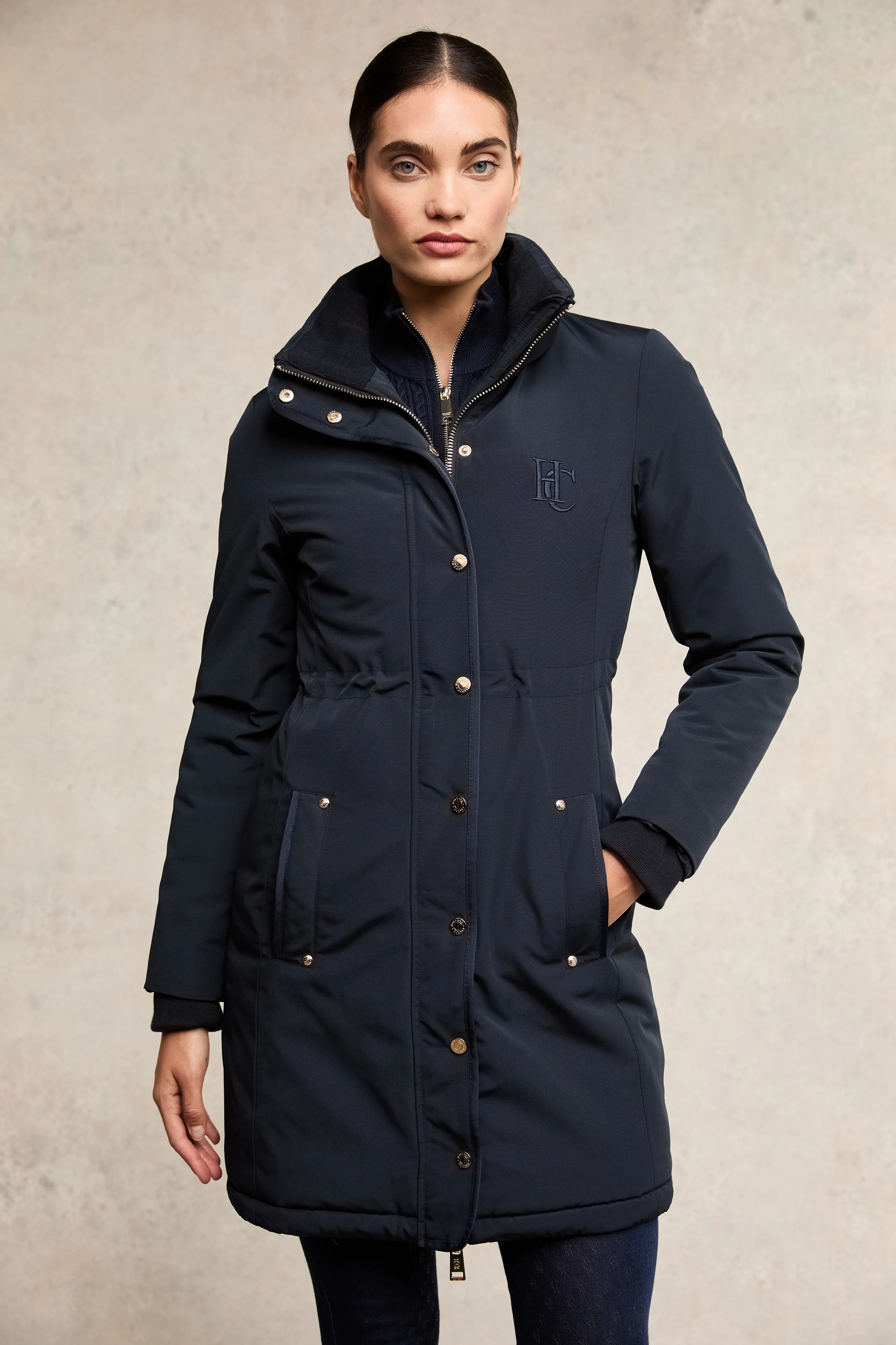 Team Waterproof Coat (Ink Navy Mono)