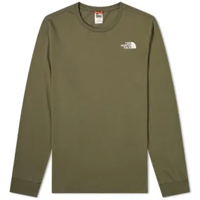 The North Face Long Sleeve Simple Dome TeeNew Taupe Green & TNF White