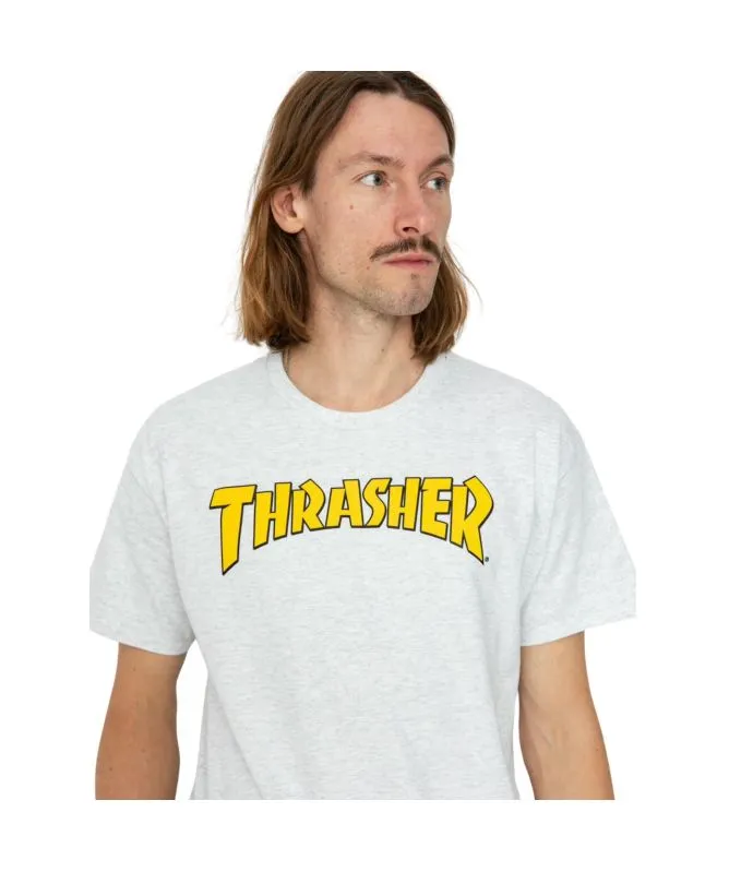 Thrasher Cover Logo T-Shirt | Light Grey - 145439