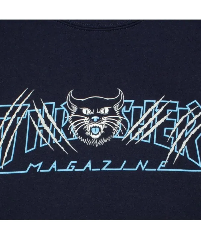 Thrasher Gato Crew Sweatshirt | Navy - 145445