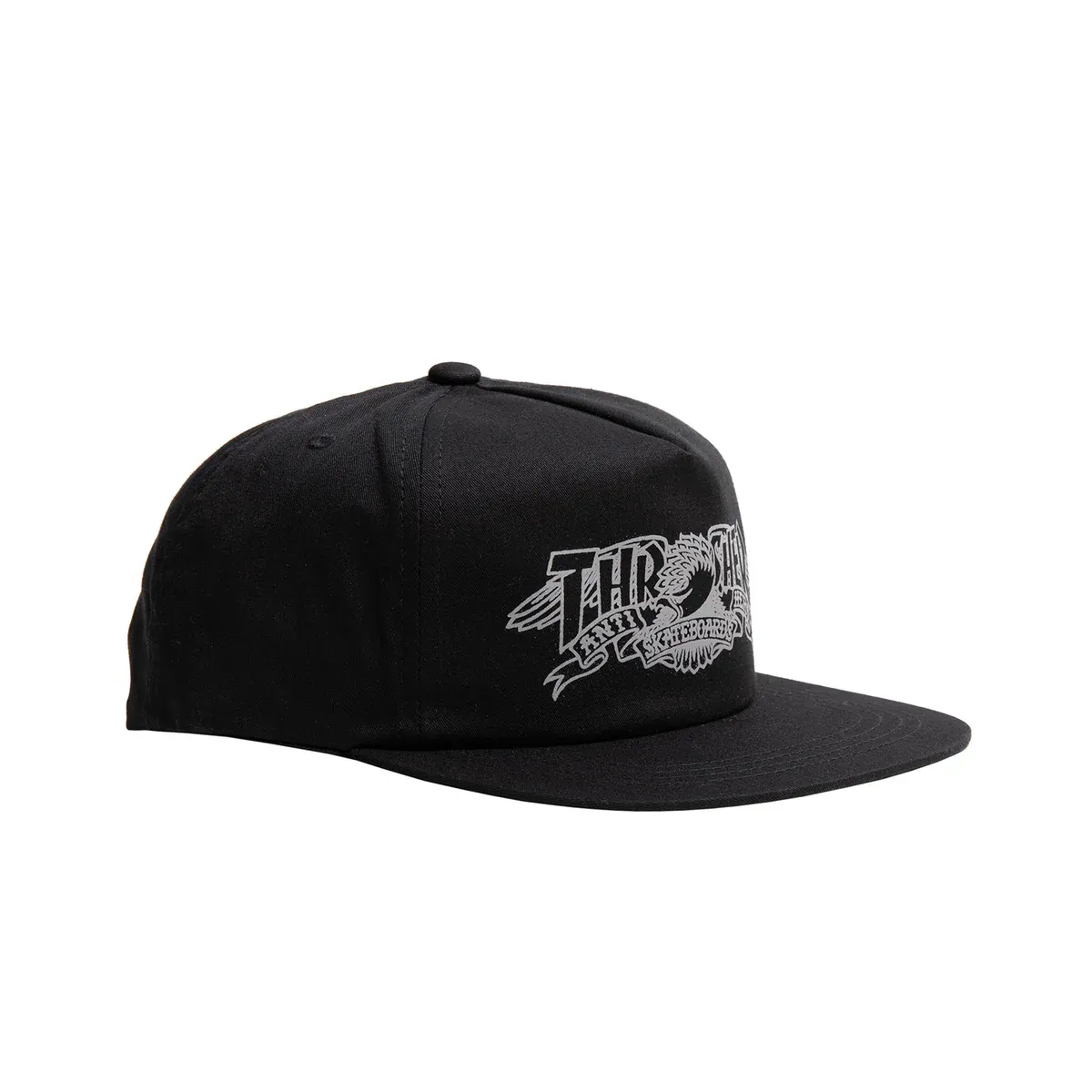 Thrasher X Anti Hero Mag Banner Snapback Hat Black