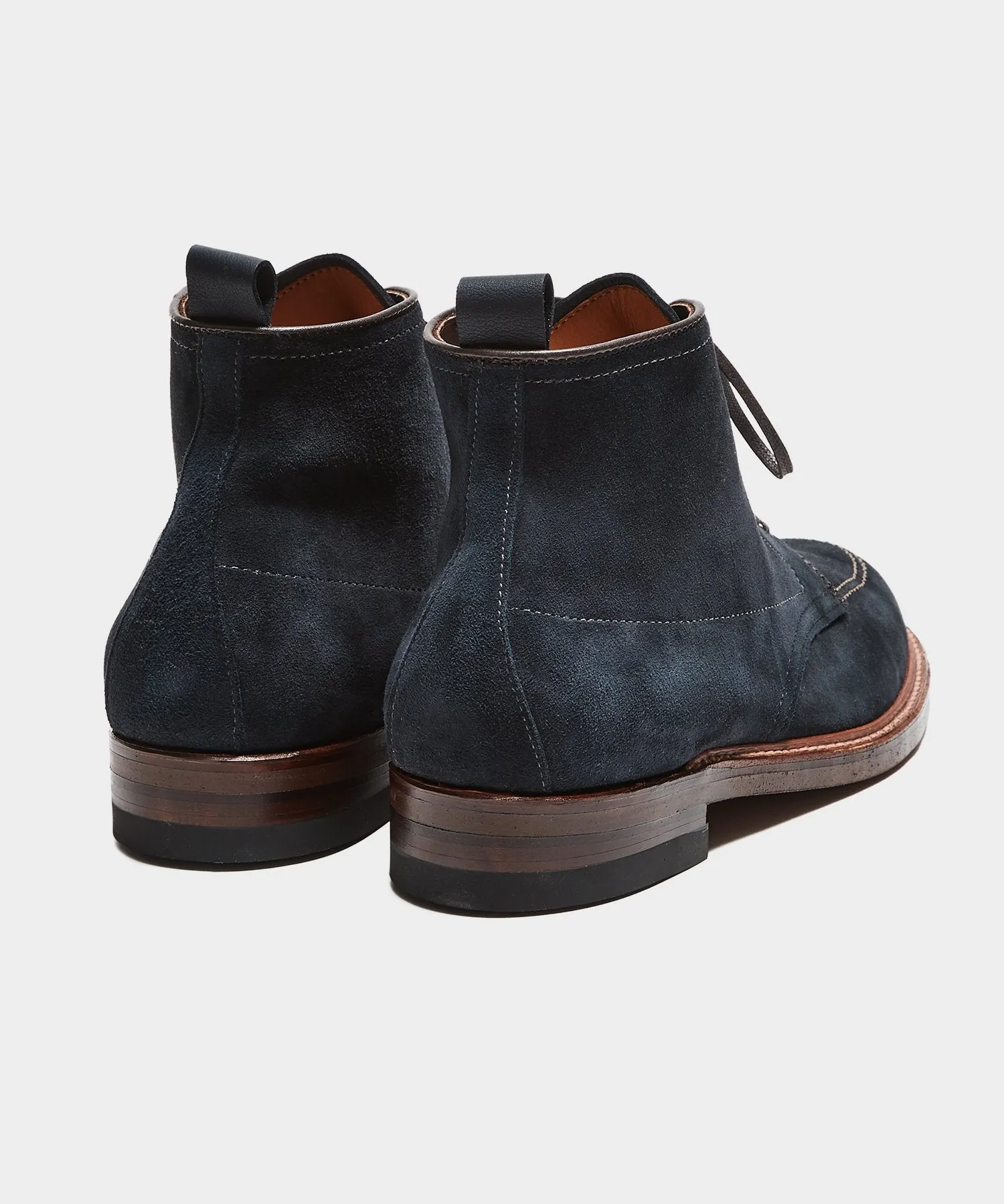 Todd Snyder + Alden Indy Boot Navy Suede