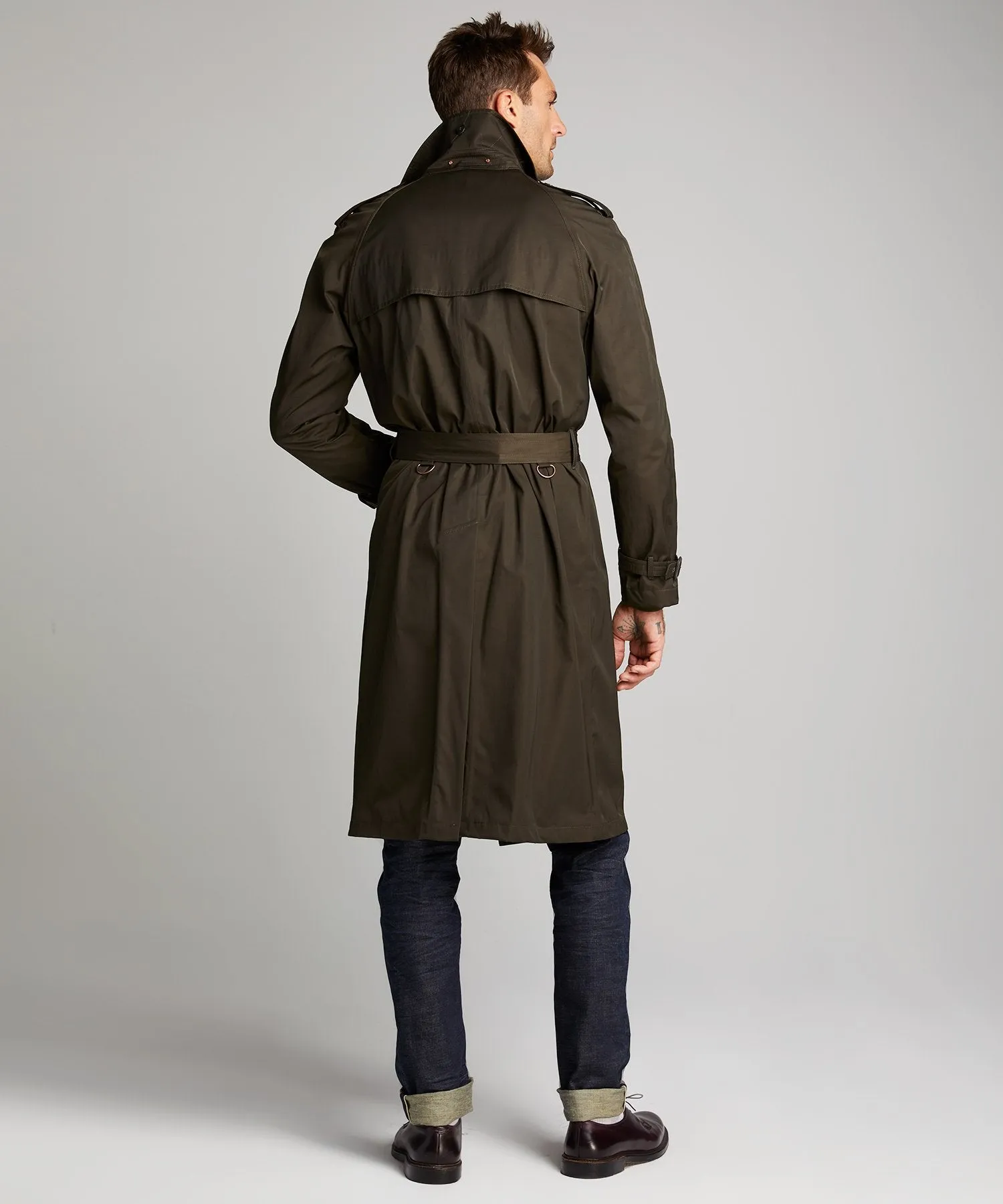 Todd Snyder + Private White Trench Coat in Olive