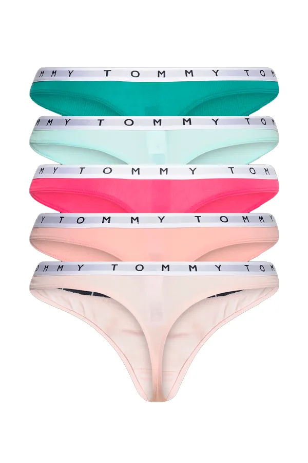 Tommy Hilfiger Women 5-Pack Thong Multi