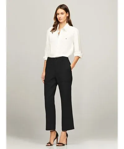 Tommy Hilfiger Women's Solid Straight Fit Utility Pant