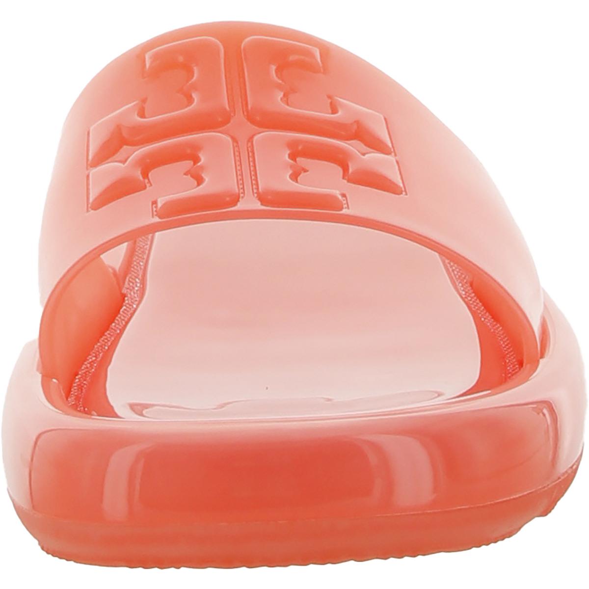 Tory Burch Womens Bubble Jelly Logo Slide Jelly Sandals