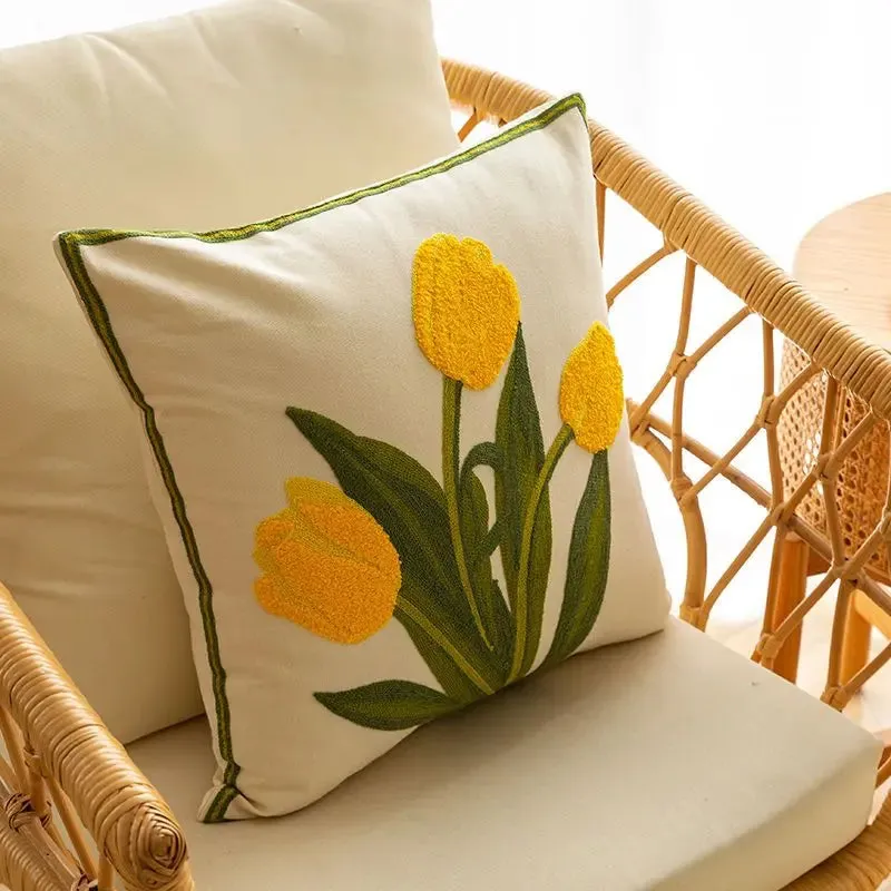 Tulip Flower Pillow Cushion