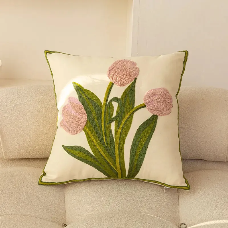 Tulip Flower Pillow Cushion