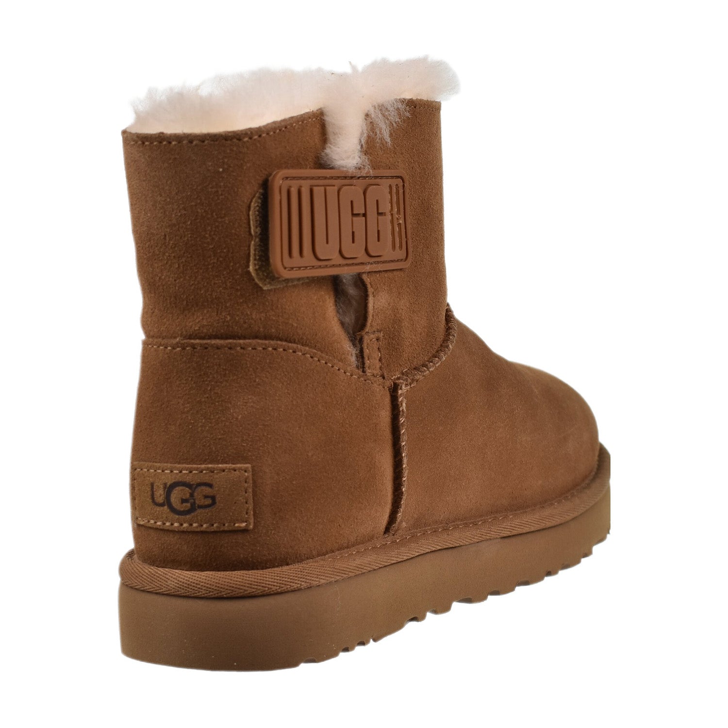 Ugg Mini Bailey Logo Strap Women's Boots Chestnut