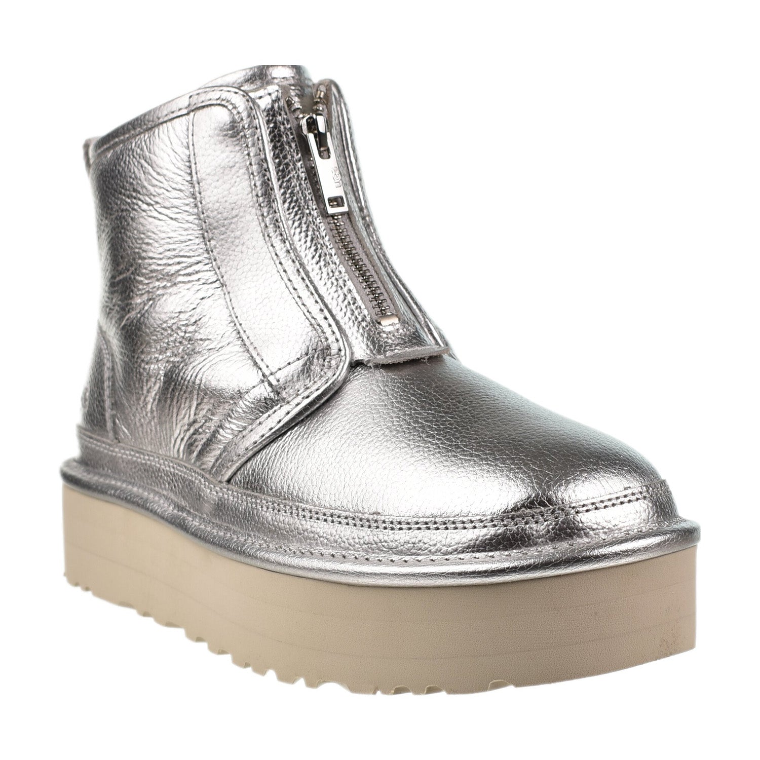 UGG Neumel Platform Zip Classic Women's Boots Silver