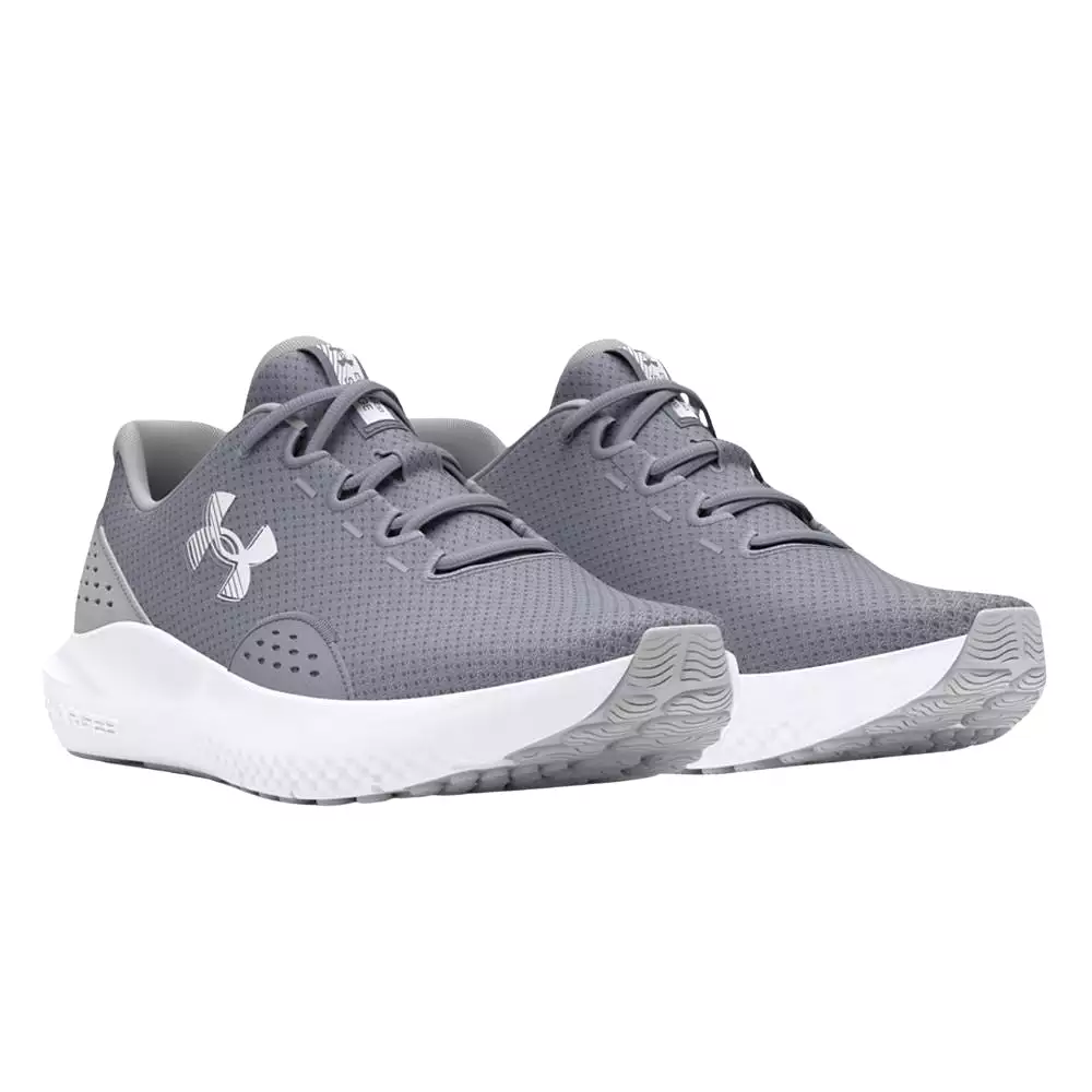 Under Armour Men's UA Charged Surge 4 Running Shoe - Steel/Mod Gray/White