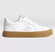 VALLELY Gum White Leather Ice Logo Sneaker Women