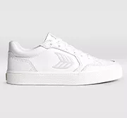 VALLELY White Leather Ice Logo Sneaker Women