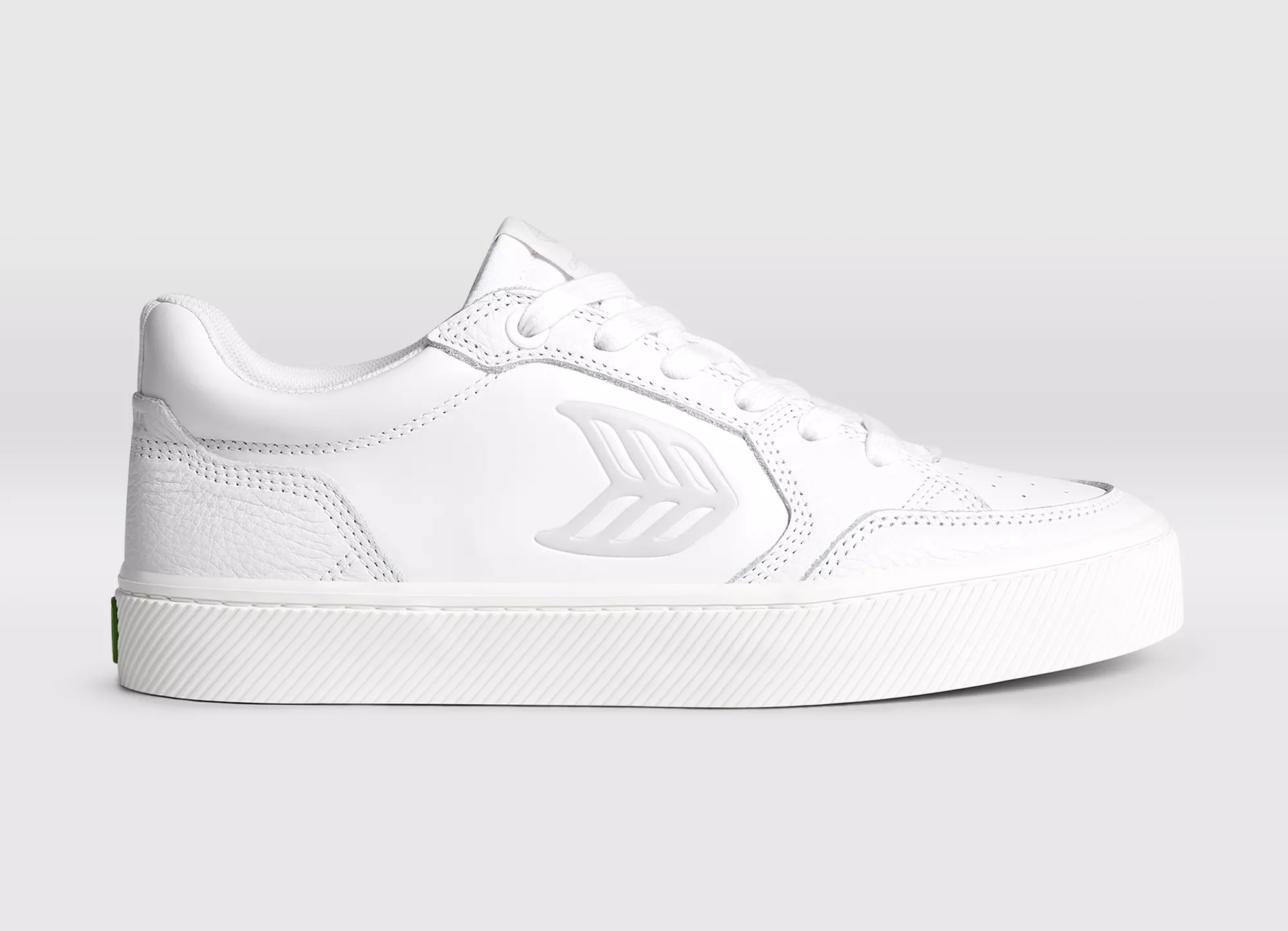 VALLELY White Leather Ice Logo Sneaker Women