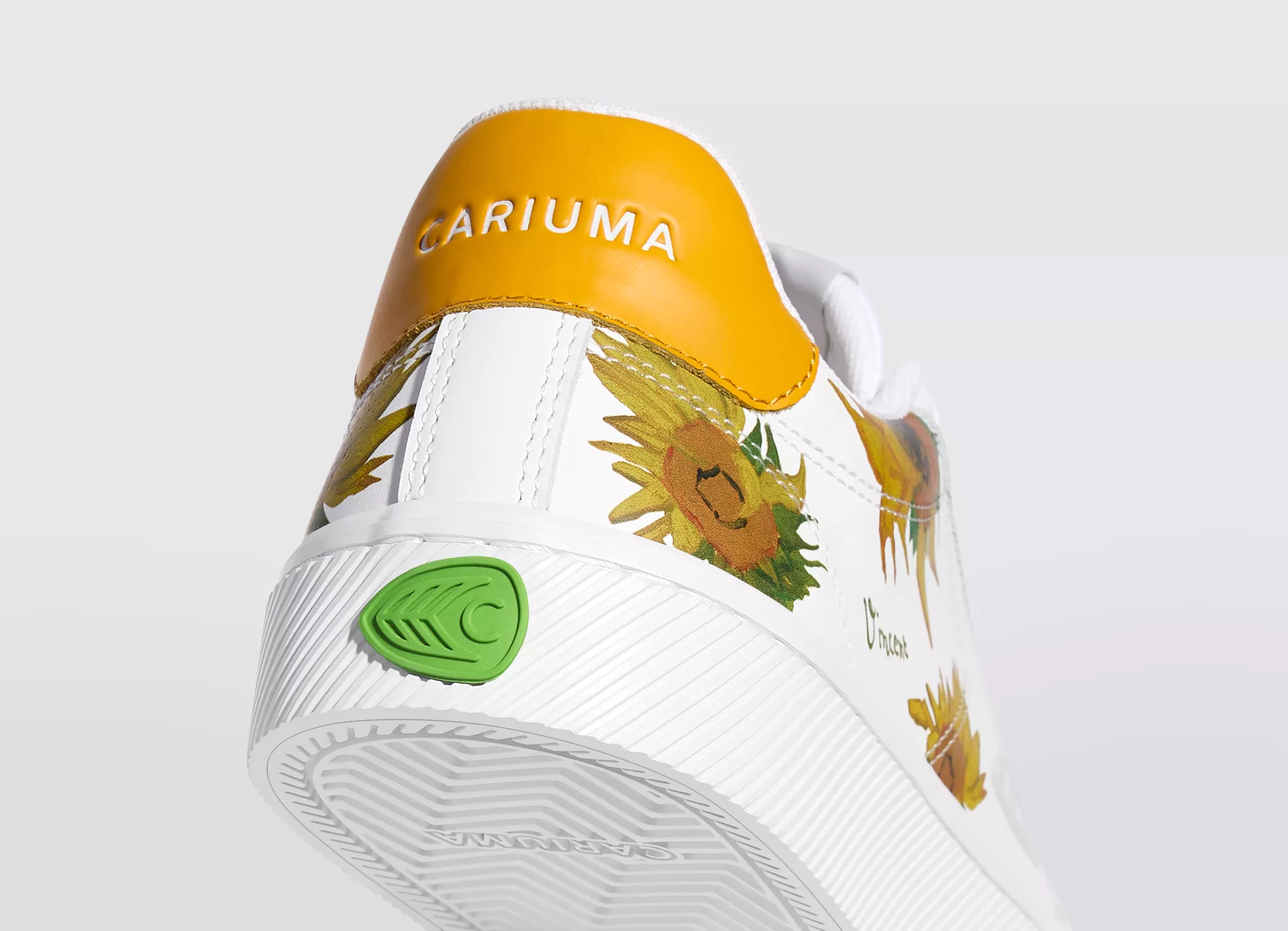 VGM SALVAS White Leather Sunflowers Sneaker Women