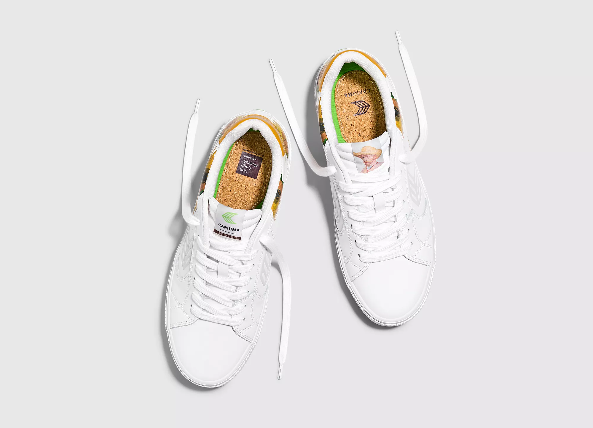 VGM SALVAS White Leather Sunflowers Sneaker Women