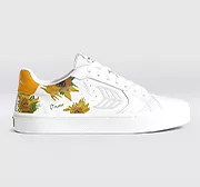 VGM SALVAS White Leather Sunflowers Sneaker Women