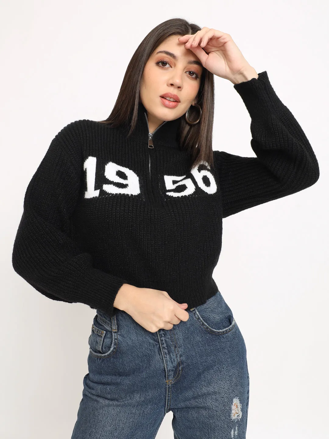 VINTAGE CLASSIC 1956 SWEATER WOMEN-Black