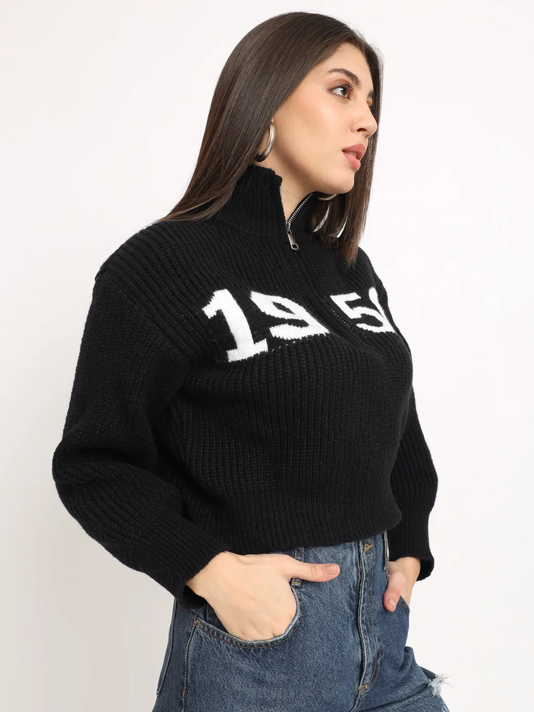 VINTAGE CLASSIC 1956 SWEATER WOMEN-Black