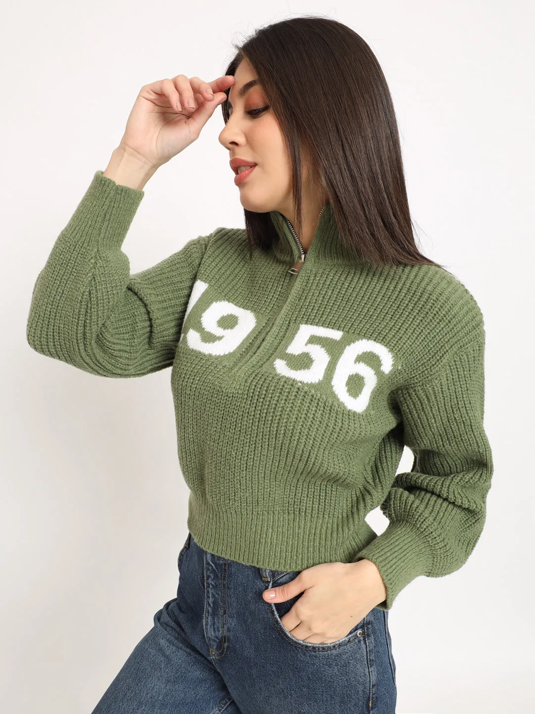 VINTAGE CLASSIC 1956 SWEATER WOMEN-GREEN