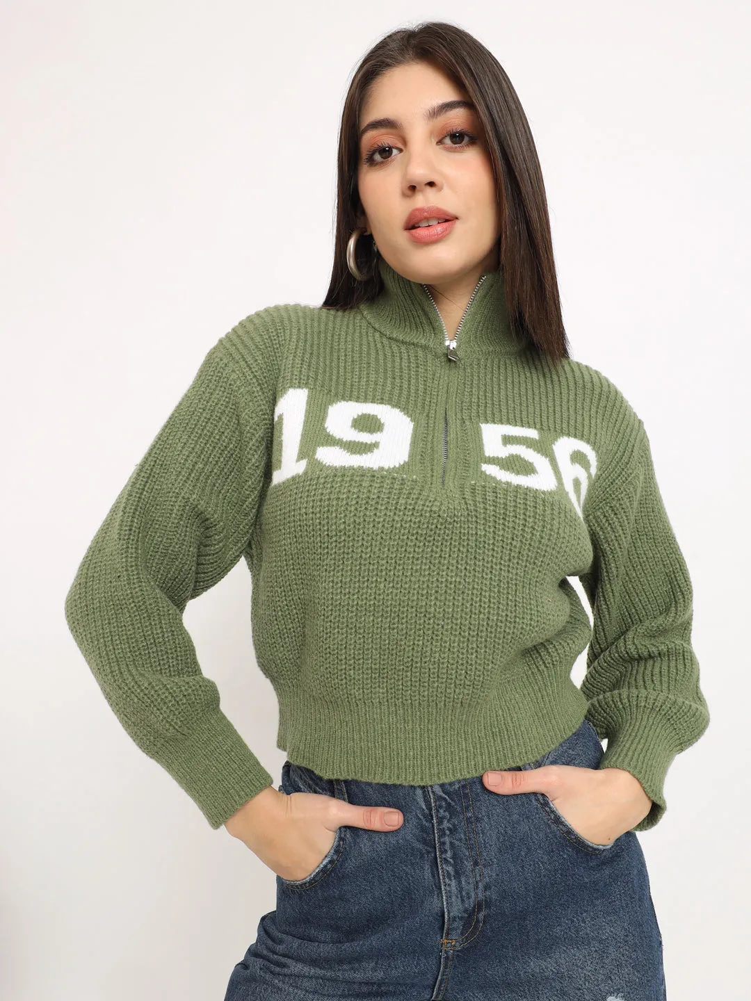 VINTAGE CLASSIC 1956 SWEATER WOMEN-GREEN