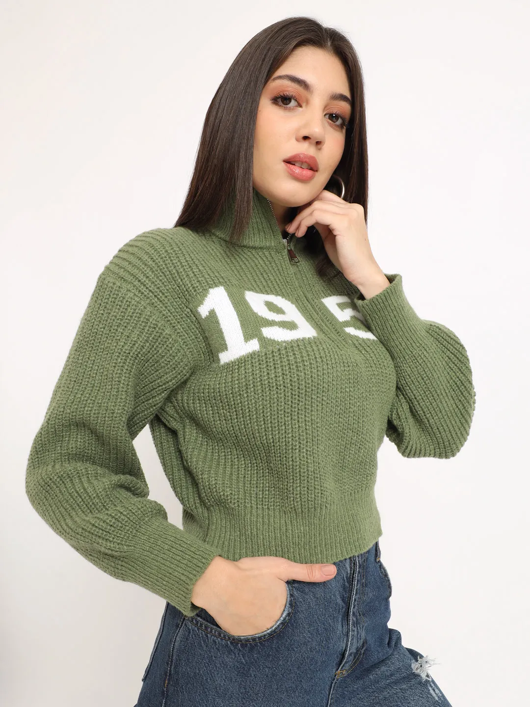 VINTAGE CLASSIC 1956 SWEATER WOMEN-GREEN