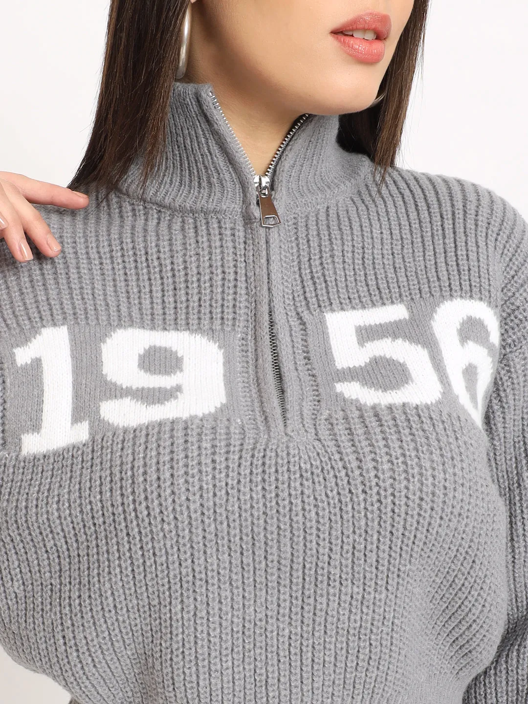 VINTAGE CLASSIC 1956 SWEATER WOMEN-GREY