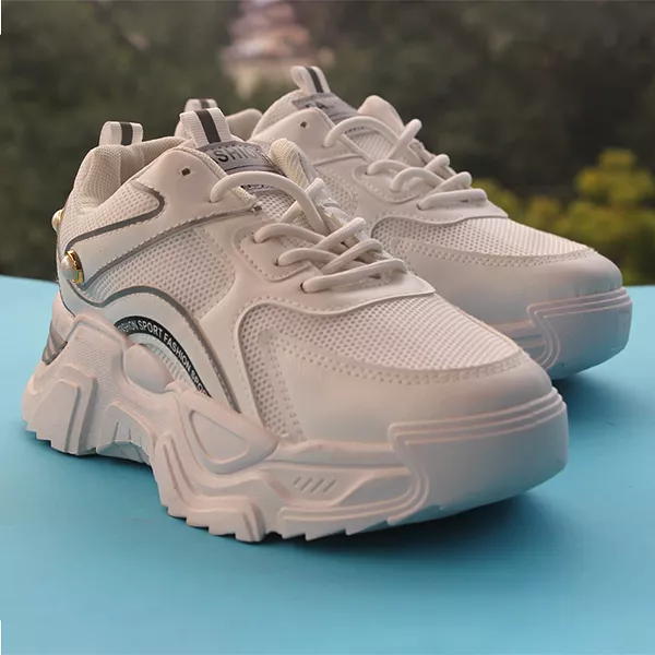 White Fancy Sneaker for Women