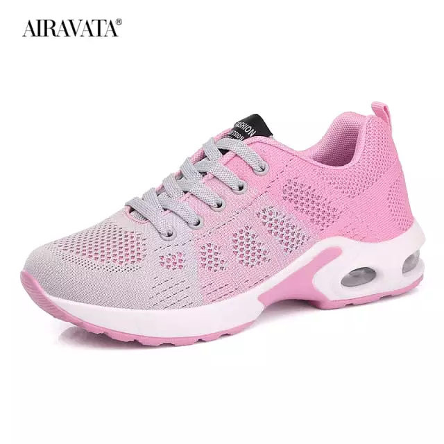 Women Light Lace Up Running Shoes Lady Outdoor Breathable Air Cushion shoes