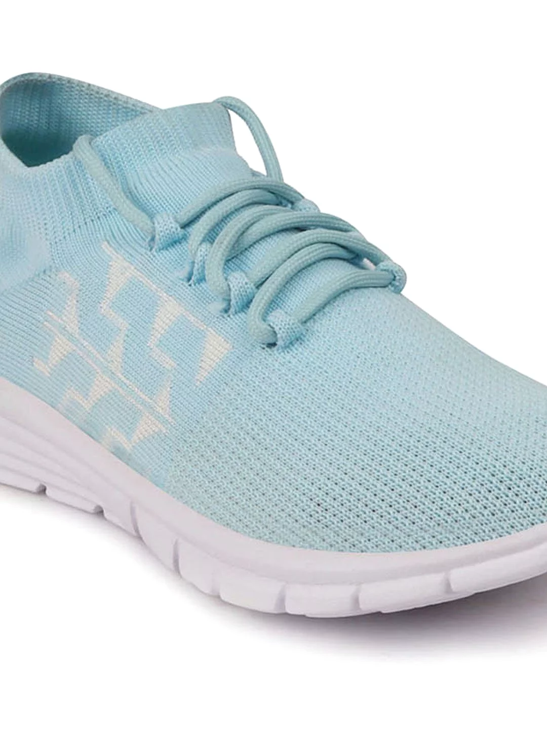 Women Sky Blue Sports & Outdoor Lace Up Running Shoes