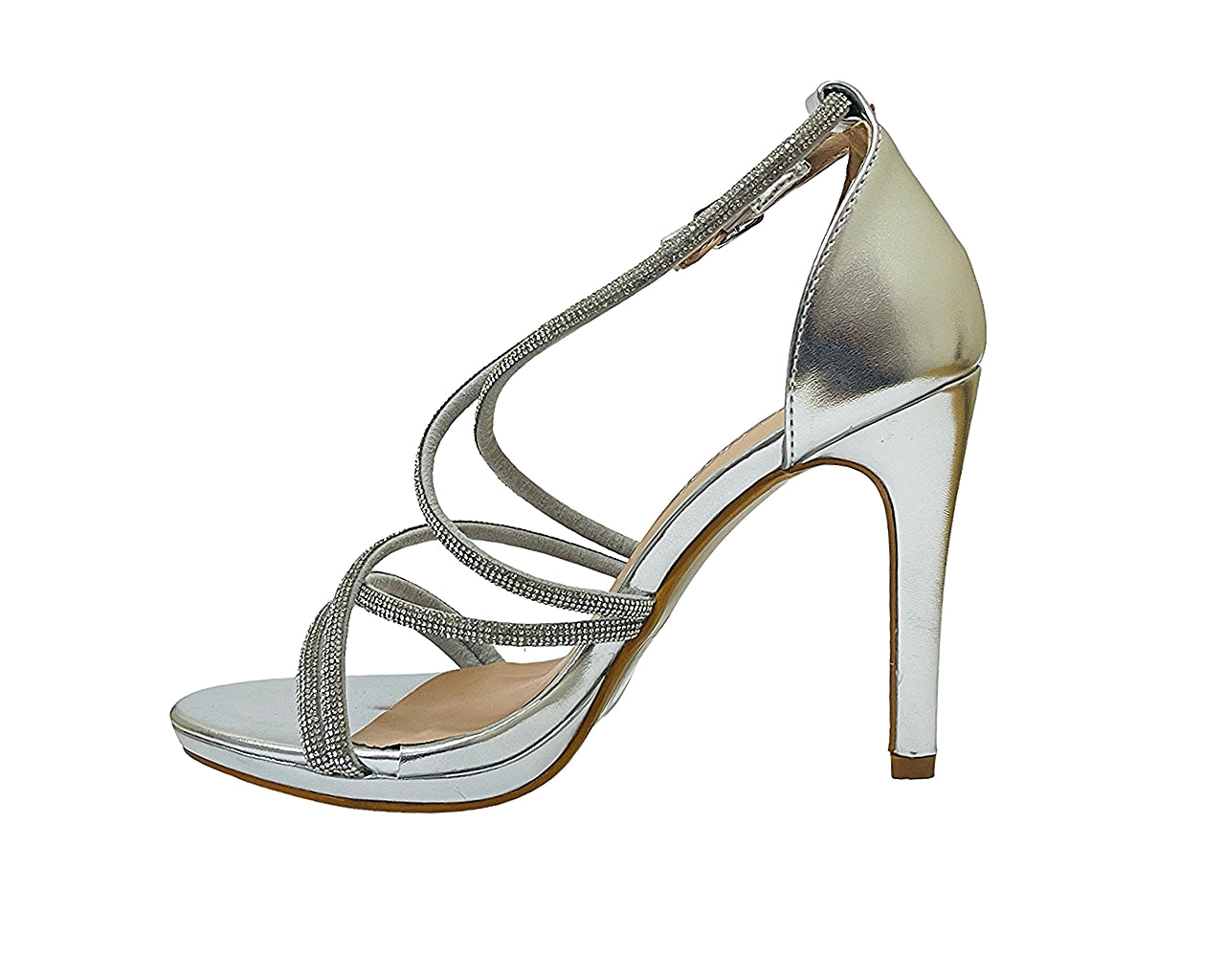 Women's Crossover Diamante Strappy Sandals