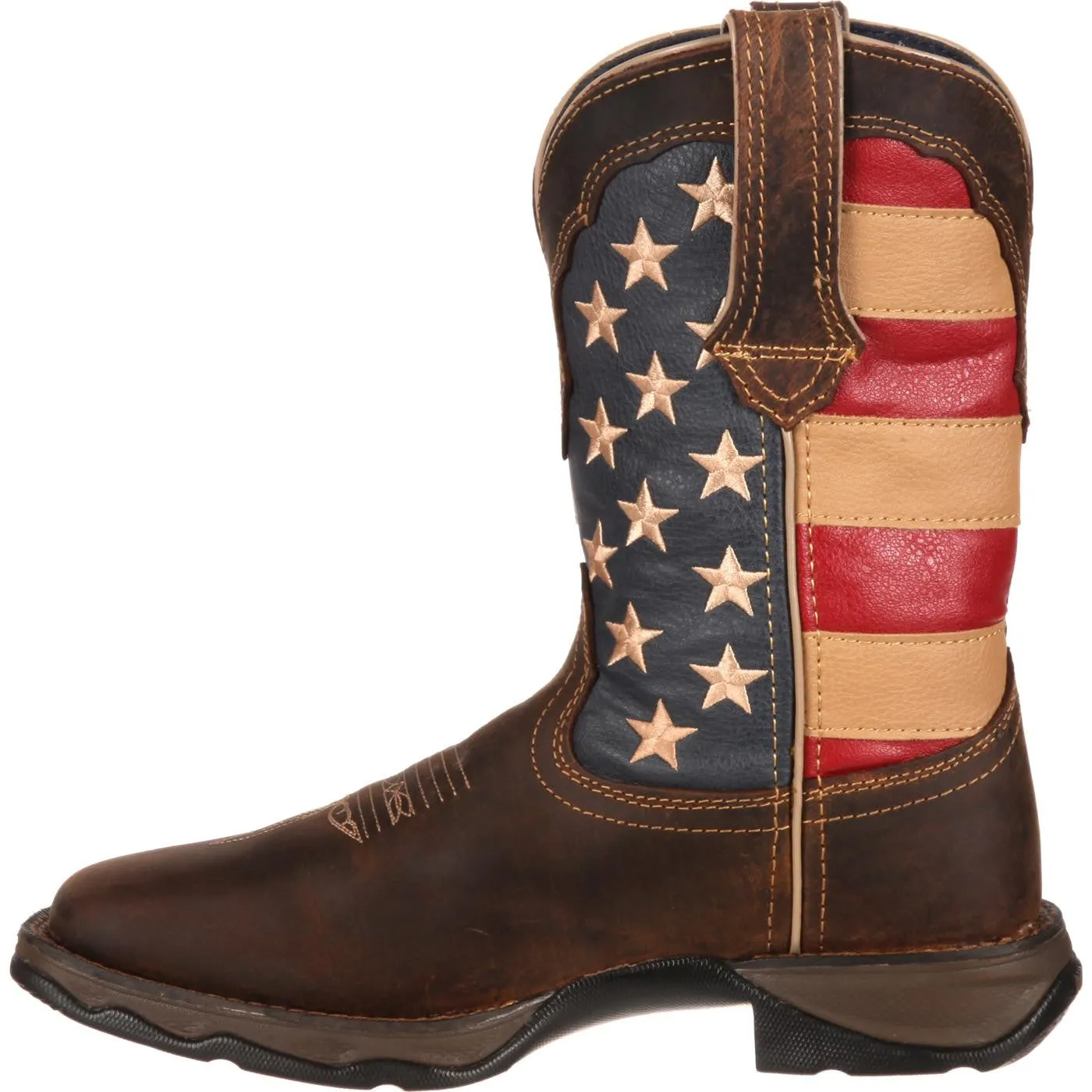 Women's Durango Lady Rebel USA Flag Boot (Brown)