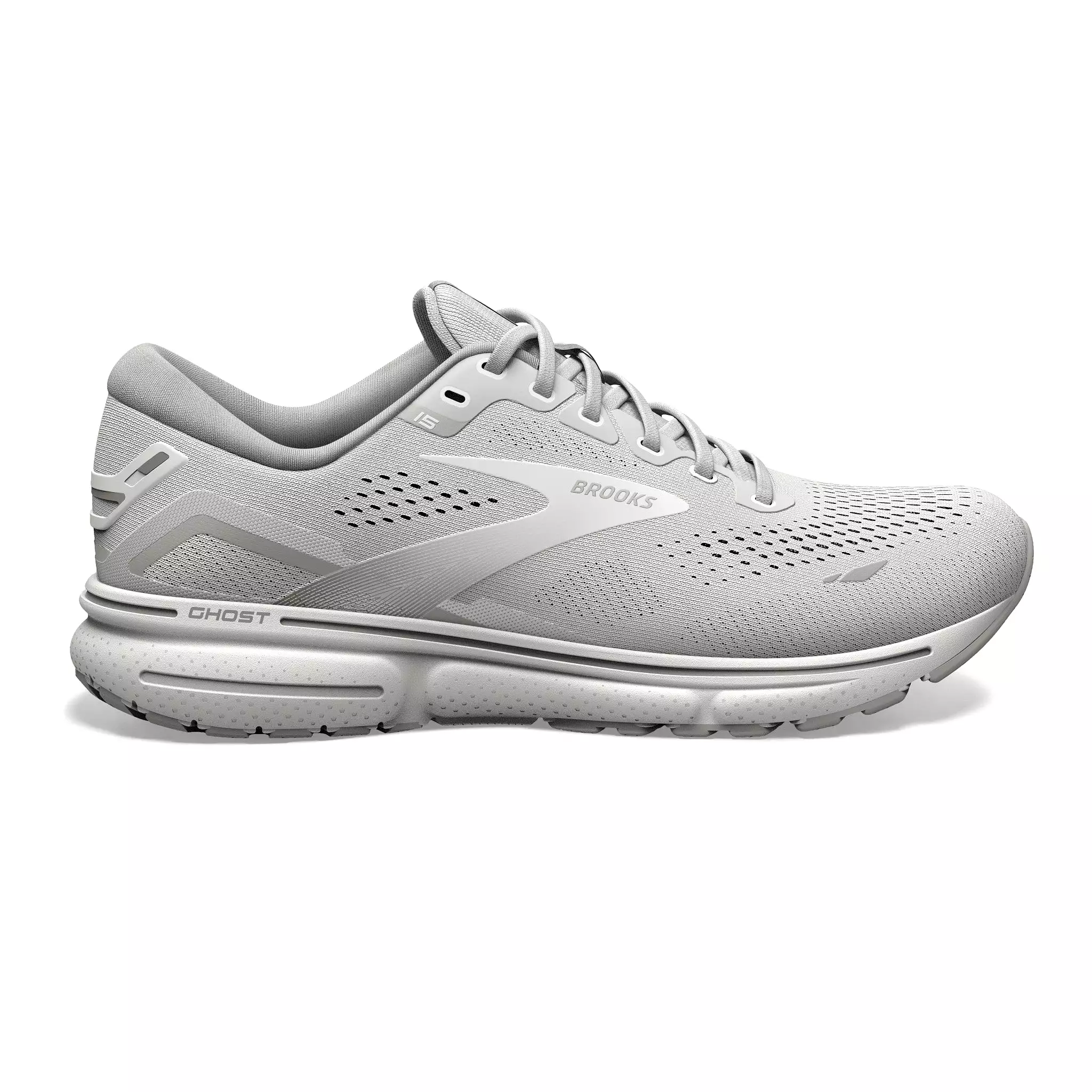 Women's Ghost 15 - Oyster / Alloy / White