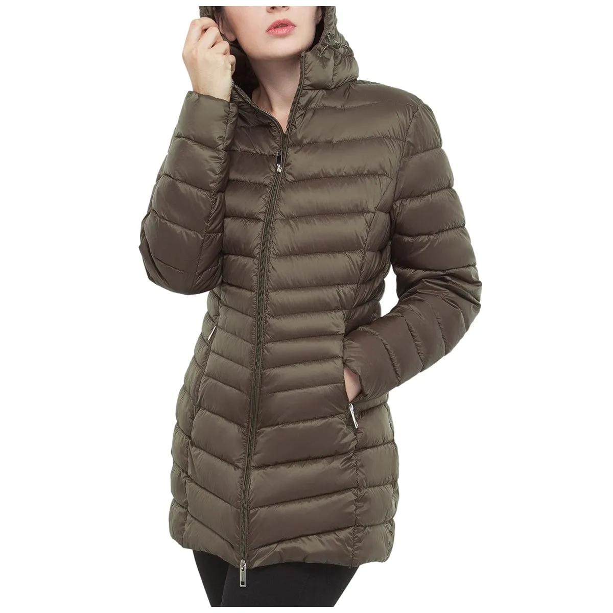 Women's Ultra Light Packable Long Puffer Jacket