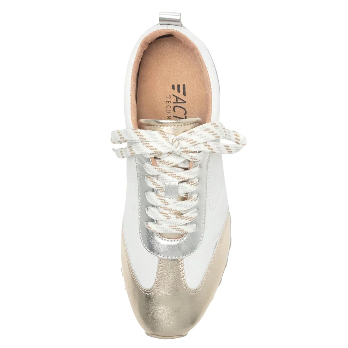 Yes Women's Caren White/Silver/Gold Metallic